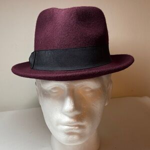 Target Burgundy Wool Fedora One Size